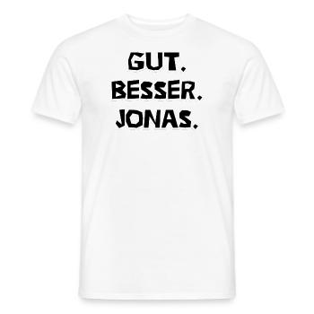 Gut. Besser. Jonas. - Männer T-Shirt - Weiß - Vorne - AI Model Male 178 dark (178cm)