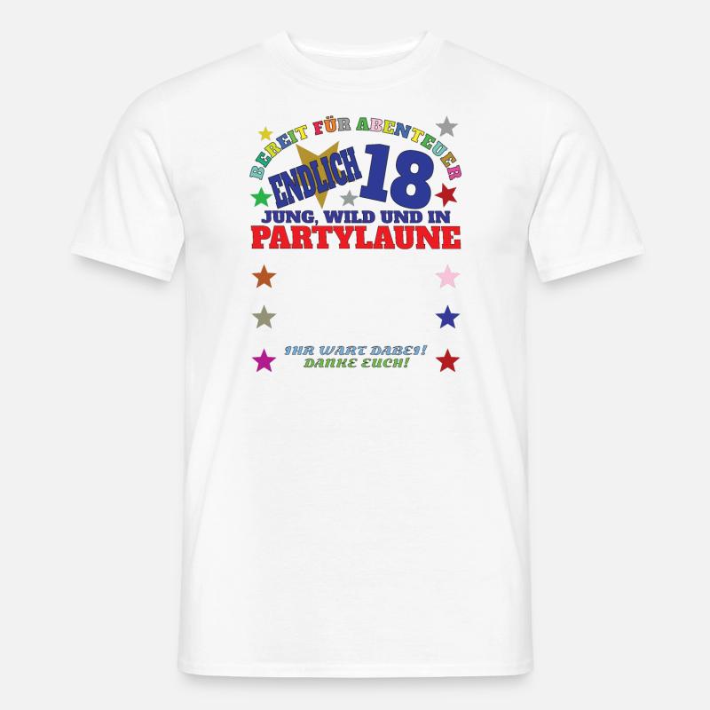 18. Geburtstag Mädchen & Junge Gästebuch - Männer T-Shirt - Weiß