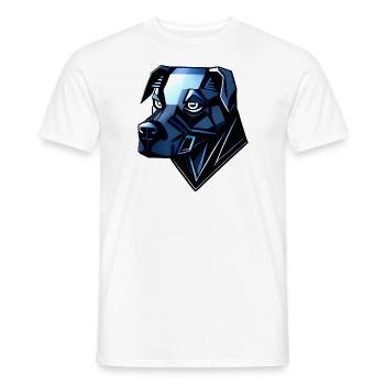 Chien Doberman - Polygones Bleus - T-shirt homme - blanc - Devant - AI Model Male 178 dark (178cm)