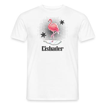 Eisbader-Flamingo Eisbad Winterschwimmer - Männer T-Shirt - Weiß - Vorne - AI Model Male 178 dark (178cm)