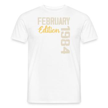 Février 1976 Anniversaire Février 1976 Rétro - T-shirt homme - blanc - Devant - AI Model Male 178 dark (178cm)