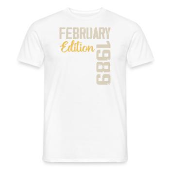 Février 1976 Anniversaire Février 1976 Rétro - T-shirt homme - blanc - Devant - AI Model Male 178 dark (178cm)