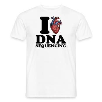 I love DNA sequencing - Men's T-Shirt - white - Front - AI Model Male 178 dark (178cm)