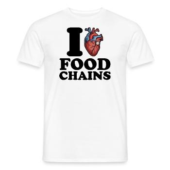 I love grocery chains - Men's T-Shirt - white - Front - AI Model Male 178 dark (178cm)