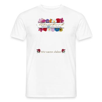 Livre d’or 19e anniversaire homme et femme - T-shirt homme - blanc - Devant - AI Model Male 178 dark (178cm)