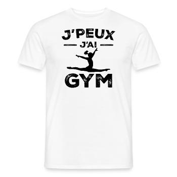 Gymnastik-Geschenk - Ich kann nicht ins Fitnessstudio - Männer T-Shirt - Weiß - Vorne - AI Model Male 178 dark (178cm)