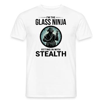 Glaser Fenster Glasmonteur Glashütte Ninja - Männer T-Shirt - Weiß - Vorne - AI Model Male 178 dark (178cm)