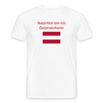 Natürlich bin ich Österreicherin - Männer T-Shirt - Weiß - Vorne - AI Model Male 178 dark (178cm)