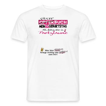 85th Birthday Man and Woman Guestbook - Men's T-Shirt - white - Front - AI Model Male 178 dark (178cm)