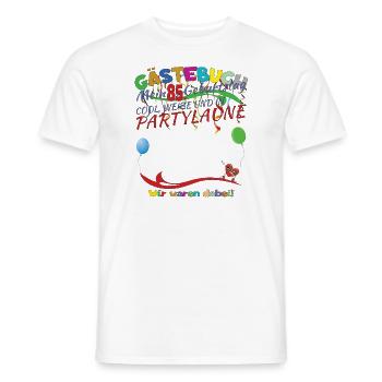 85th Birthday Man and Woman Guestbook - Men's T-Shirt - white - Front - AI Model Male 178 dark (178cm)