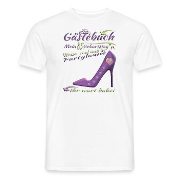 85th Birthday Man and Woman Guestbook - Men's T-Shirt - white - Front - AI Model Male 178 dark (178cm)