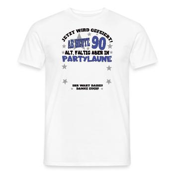 Livre d’or homme et femme 90e anniversaire - T-shirt homme - blanc - Devant - AI Model Male 178 dark (178cm)