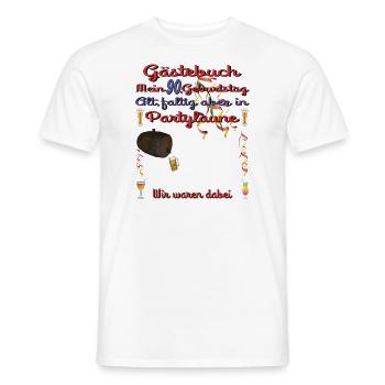 Livre d’or homme et femme 90e anniversaire - T-shirt homme - blanc - Devant - AI Model Male 178 dark (178cm)