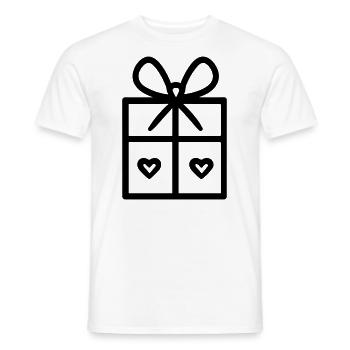 Geschenk-Icon-Box - Männer T-Shirt - Weiß - Vorne - AI Model Male 178 dark (178cm)