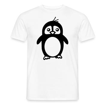 Pinguin - Männer T-Shirt - Weiß - Vorne - AI Model Male 178 dark (178cm)