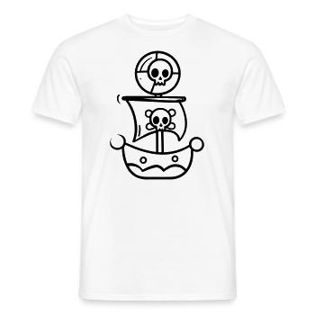 Piratenschiff - Männer T-Shirt - Weiß - Vorne - AI Model Male 178 dark (178cm)