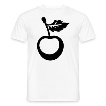 Kirsche - Männer T-Shirt - Weiß - Vorne - AI Model Male 178 dark (178cm)