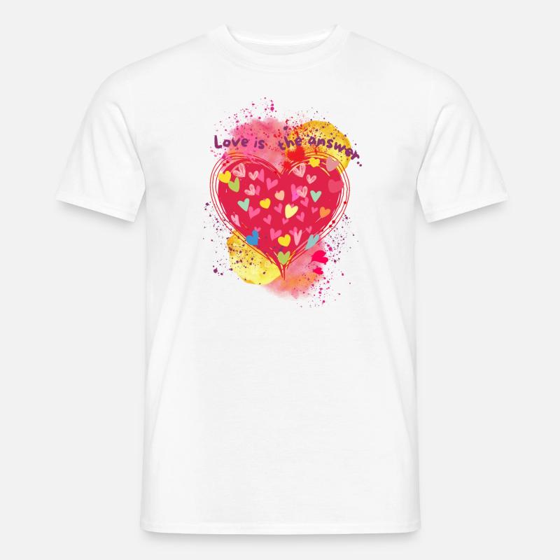 Love is the answer.. - Männer T-Shirt - Weiß