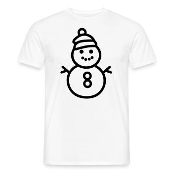 Bonhomme de neige - T-shirt homme - blanc - Devant - AI Model Male 178 dark (178cm)