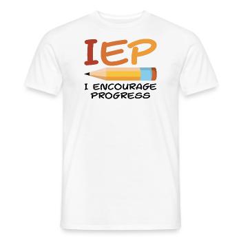 IEP SPED Teacher Art | Special Education Teacher - Men's T-Shirt - white - Front - AI Model Male 178 dark (178cm)