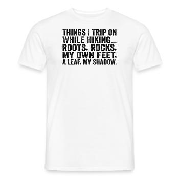 Dinge, über die ich beim Wandern stolpere Wurzeln rockt mein eigenes F - Männer T-Shirt - Weiß - Vorne - AI Model Male 178 dark (178cm)