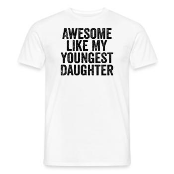 Awesome like my younGest daughter - T-shirt homme - blanc - Devant - AI Model Male 178 dark (178cm)