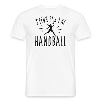 Ich kann nicht haben, Handball, Humor, Sport - Männer T-Shirt - Weiß - Vorne - AI Model Male 178 dark (178cm)