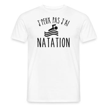 Schwimmen Ich kann nicht schwimmen Schwimmer - Männer T-Shirt - Weiß - Vorne - AI Model Male 178 dark (178cm)
