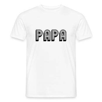 FATHER's DAY. HAPPY BIRTHDAY DAD. DAD. HAPPY BIRTHDAY - Men's T-Shirt - white - Front - AI Model Male 178 dark (178cm)