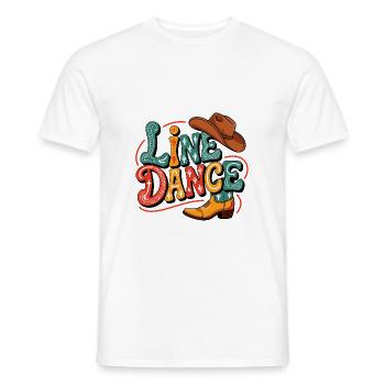 La danse en ligne : mon hobby, ma passion - T-shirt homme - blanc - Devant - AI Model Male 178 dark (178cm)