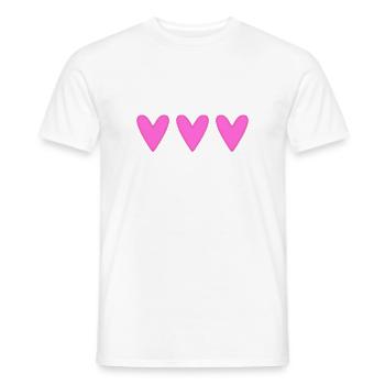 HEART. HEARTS. SAINT VALENTINE. LOVE. LOVE. CHRISTMAS - Men's T-Shirt - white - Front - AI Model Male 178 dark (178cm)