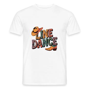 La danse en ligne : mon hobby, ma passion - T-shirt homme - blanc - Devant - AI Model Male 178 dark (178cm)