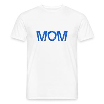 MOM. MAMAN. FÊTE DES MÈRES. BONNE FÊTE MAMAN - T-shirt homme - blanc - Devant - AI Model Male 178 dark (178cm)