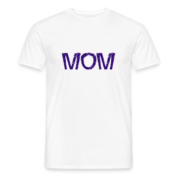 MOM. MAMAN. FÊTE DES MÈRES. BONNE FÊTE MAMAN - T-shirt homme - blanc - Devant - AI Model Male 178 dark (178cm)
