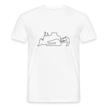 Bulldozer Crawler Mining Bulldozer - Men's T-Shirt - white - Front - AI Model Male 178 dark (178cm)