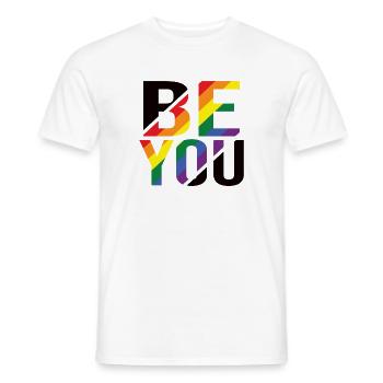 Be You Gay Pride Gay CSD Arc-en-ciel - T-shirt homme - blanc - Devant - AI Model Male 178 dark (178cm)