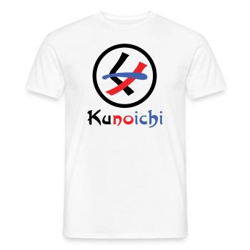 Female Ninja Kunoichi くノ一 - Men's T-Shirt - white - Front - AI Model Male 178 dark (178cm)