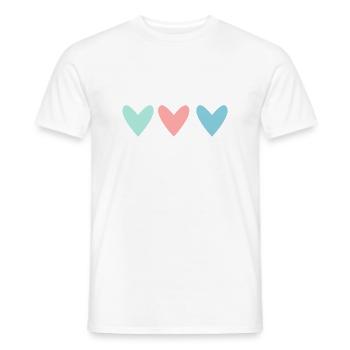 SAINT VALENTINE. bachelorette party. I LOVE YOU. I LOVE YOU. LOVE - Men's T-Shirt - white - Front - AI Model Male 178 dark (178cm)