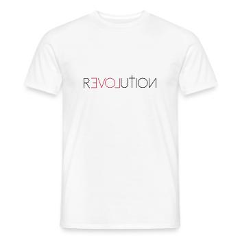 révolution d'amour - T-shirt homme - blanc - Devant - AI Model Male 178 dark (178cm)
