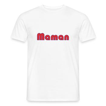 HAPPY MOTHER'S DAY. MOM. MOTHER's DAY - Men's T-Shirt - white - Front - AI Model Male 178 dark (178cm)