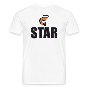 Crevette étoilée noire - T-shirt homme - blanc - Devant - AI Model Male 178 dark (178cm)