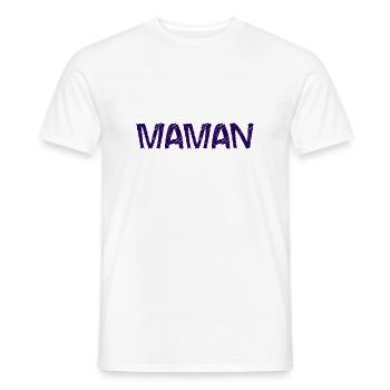 BONNE FÊTE MAMAN. MAMAN. FÊTE DES MÈRES. JE T'AIME - T-shirt homme - blanc - Devant - AI Model Male 178 dark (178cm)