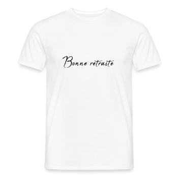 RETIREMENT. HAPPY RETIREMENT. HAPPY RETREAT - Men's T-Shirt - white - Front - AI Model Male 178 dark (178cm)