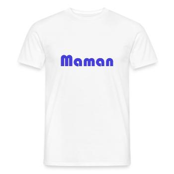 MOM. MOTHER's DAY. HAPPY MOTHER'S BIRTHDAY - Men's T-Shirt - white - Front - AI Model Male 178 dark (178cm)
