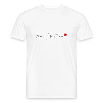FÊTE DES MÈRES. BONNE FÊTE MAMIE. JE T'AIME MAMIE. - T-shirt homme - blanc - Devant - AI Model Male 178 dark (178cm)