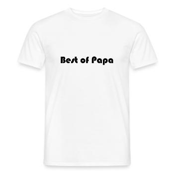 FÊTE DES PÈRES. BONNE FÊTE PAPA. PAPA. BONNE FÊTE - T-shirt homme - blanc - Devant - AI Model Male 178 dark (178cm)