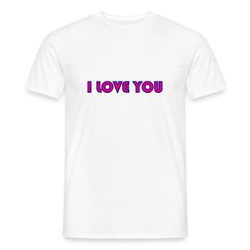 ICH LIEBE DICH. LIEBE. PAAR. ICH HABE GERADE GEHEIRATET. Junggesellinnenabschied - Männer T-Shirt - Weiß - Vorne - AI Model Male 178 dark (178cm)