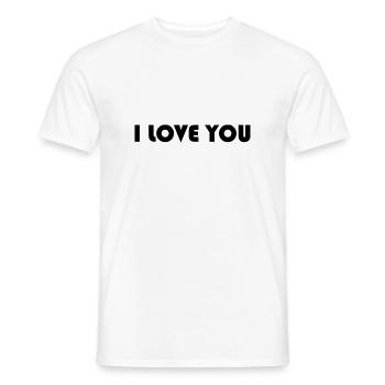 ICH LIEBE DICH. PAAR. ICH HABE GERADE GEHEIRATET. Junggesellinnenabschied. LIEBE - Männer T-Shirt - Weiß - Vorne - AI Model Male 178 dark (178cm)