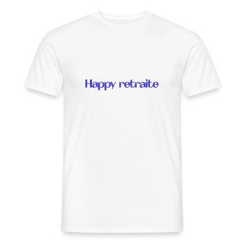 RUHESTAND. GLÜCKLICHER RUHESTAND. GLÜCKLICHER RÜCKZUGSORT - Männer T-Shirt - Weiß - Vorne - AI Model Male 178 dark (178cm)