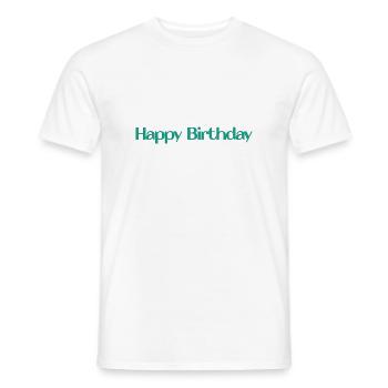 ALLES GUTE ZUM GEBURTSTAG. ALLES GUTE ZUM GEBURTSTAG. JAHRESTAG. - Männer T-Shirt - Weiß - Vorne - AI Model Male 178 dark (178cm)